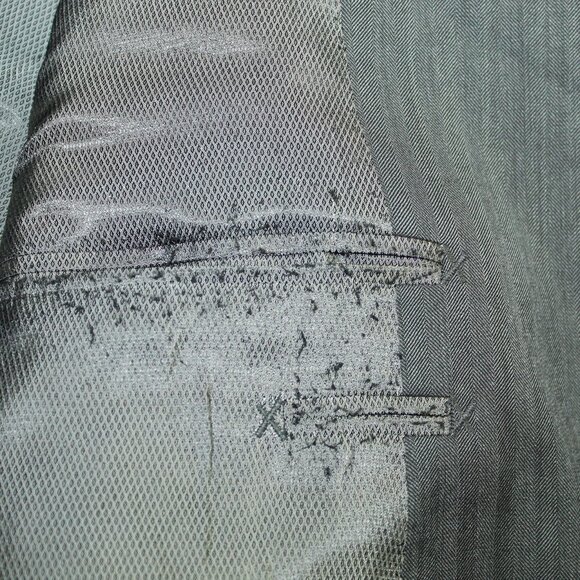 Scott Berna Men's 46L Grey Wool Blazer - Picture 10 of 10